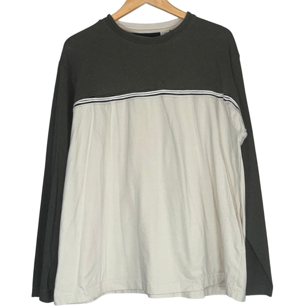 Y2K Point Sur Colorblock Long Sleeve Tee Mens XL Grunge Skater Surfer Two Tone